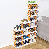 Взуттєвий органайзер полиця 8 рівнів SR155 підставка для взуття, взуття, вертикальна стійка, фото 8