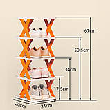 Взуттєвий органайзер полиця 5 рівнів SR155 підставка для взуття, взуття, вертикальна стійка, фото 2