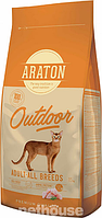 Повноцінний сухий корм з куркою та індичкою для дорослих котів ARATON OUTDOOR Adult All Breeds 1.5кг