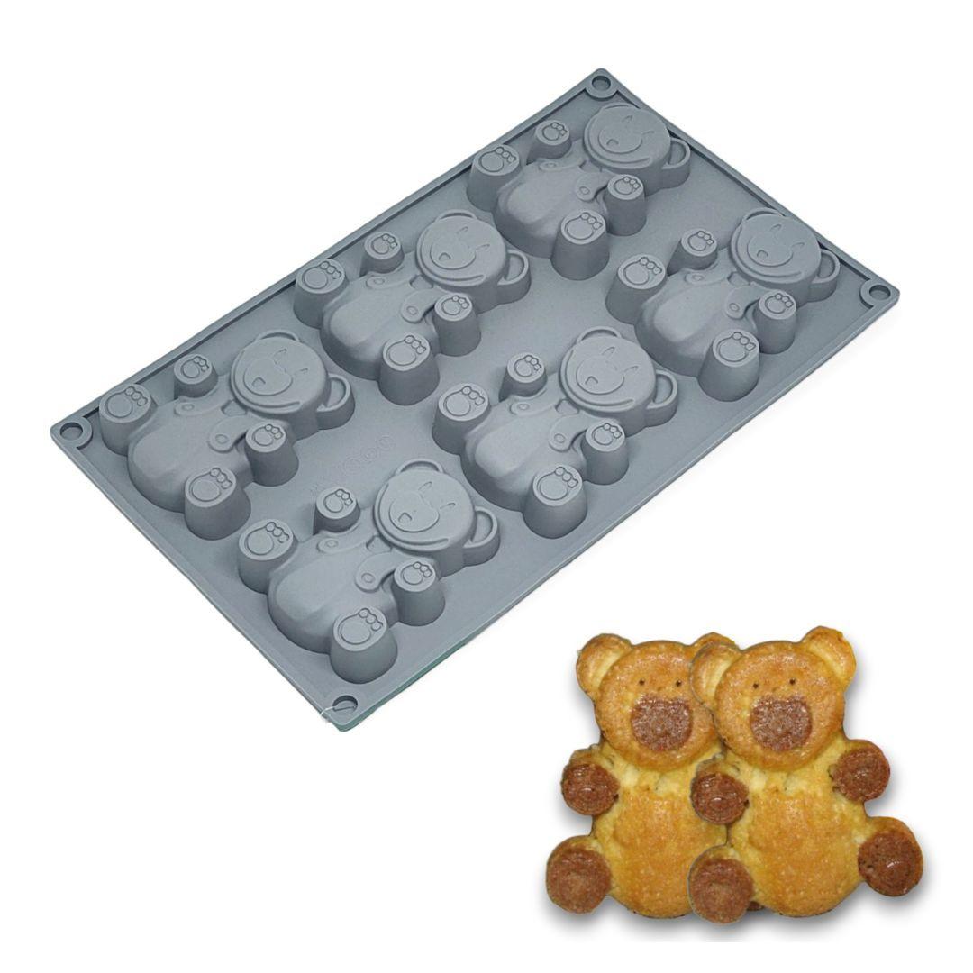Силіконова форма Profsil Ведмедики Барні 6 в 1 сіра