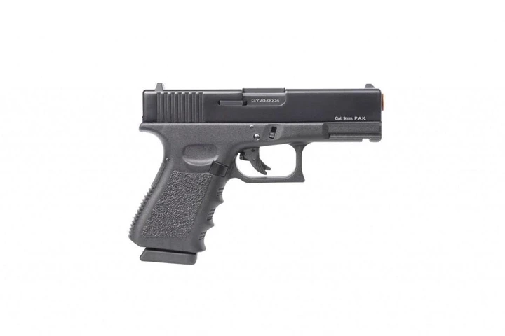 Сигнально-стартовий пістолет KUZEY GN-19-2, 14+1/9 мм (Black/Black Grips) add 1 magazine.