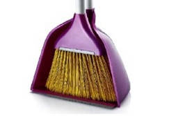 Совок з щіткою Ленюх 128 (бузк/голу/черв/сір)(12шт/уп)