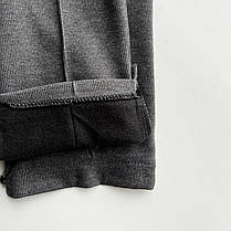 Штани жіночі зимові з начосом зі щільного трикотажу Темно-сірий XL, фото 3