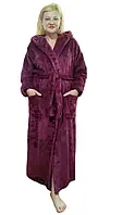 Довгий махровий лазневий жіночий халат із заходом 48-50-52, доставка по Україні Укрпошта, НП