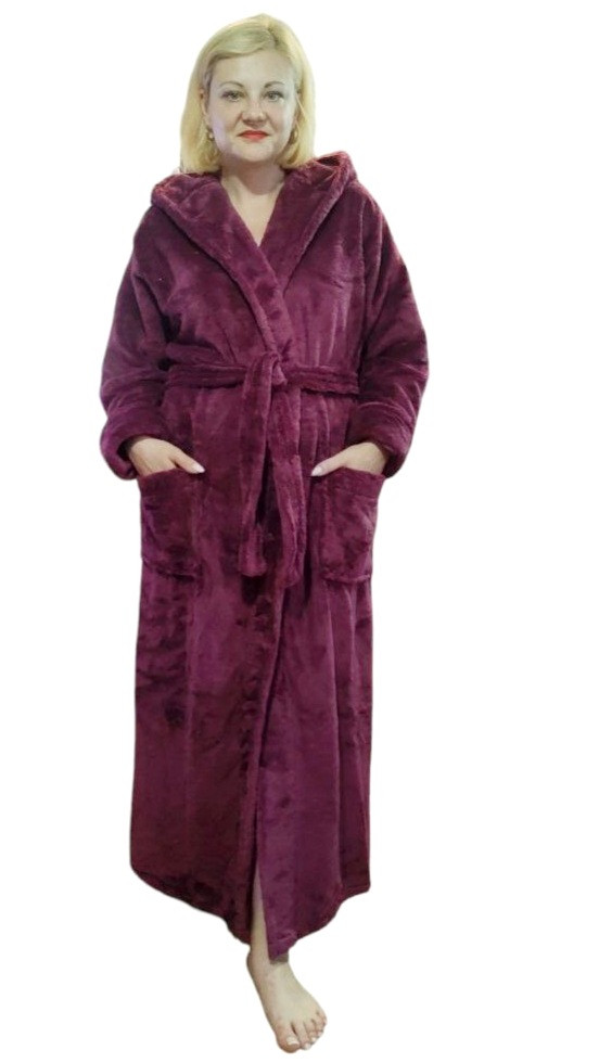 Длинный махровый банный женский халат на запах 46-48-50 , доставка по Украине Укрпочта,НП - фото 3 - id-p1045289279