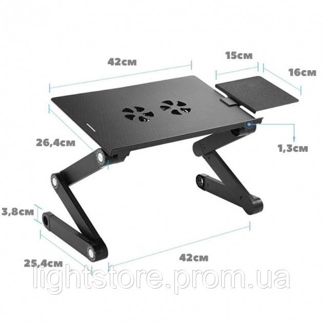 Столик трансформер для ноутбука Laptop Table T8 (LaptopT8) - фото 6 - id-p1899857674