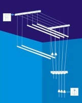 Сушарка для білизни потолочна на 5 прутів ГЛОРІЯ 1.0 м.