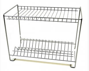 Сушарка д/п мет. 2 яр. 40см хром стіл/стіна (тар.знизу)