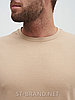 M-3XL. Чоловіча базова однотонна футболка, м'який та приємний бавовняний матеріал стрейч-котон - бежева, фото 8