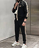 Чоловічий спортивний костюм Gucci CK6469 чорний S, XXL, фото 6