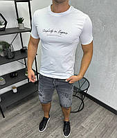 Мужская футболка Brunello Cucinelli H3685 белая