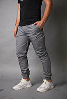 Крутые спортивные мужские штаны карго легкие повседневные демисезонные серого цвета | Спортивные брюки карго