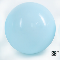 Латексный воздушный шар-гигант без рисунка Show Голубой макарун, 36" 90 см