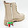Бежеві жіночі зимні ботинки Kelly Corso у стилі Dr. Martens, натуральна шкіра 37. Розміри в наявності: 37, 38, 39, 40, 41., фото 2