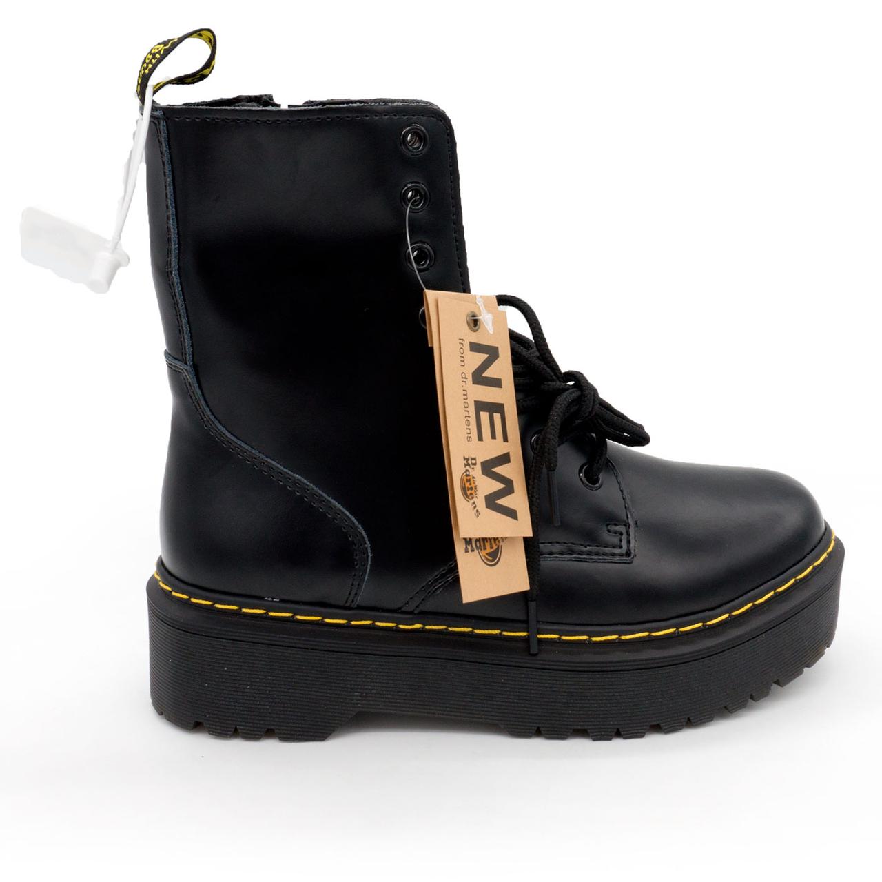 Чорні жіночі черевики в Dr. Martens на платформі, натуральна шкіра - Топ якість! 41. Розміри в наявності: 41.