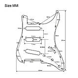Пікгард чорний перламутровий SSS для електогітари Fender Stratocaster на Америку, фото 2