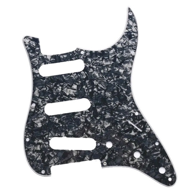 Пікгард чорний перламутровий SSS для електогітари Fender Stratocaster на Америку, фото 1