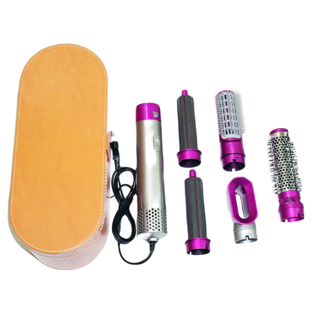 Мультистайлер для волосся RIAS Styler 5в1 в кейсі 1000W Grey/Pink (3_02740)