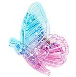 Краб пластиковий "Метелик рожево-блакитний" довжина 8 см, фото 2