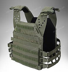 Бронежилет полегшений 4 класу / plate carrier (плитоноска) з пластинами VELMET PERUN М-4 (ranger green)