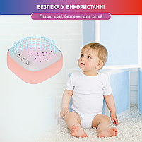Генератор білого шуму для немовлят А1 з проектором зоряного неба. Рожевий, фото 6