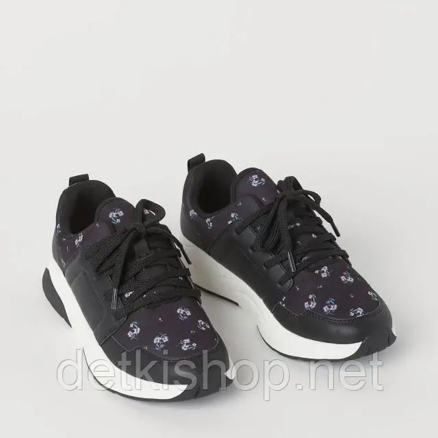 Чорні кросівки для дівчинки H&M 35, 21.7