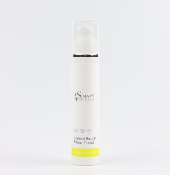 Нічний себорегулюючий флюїд АЗЕЛАМІД Smart4Derma Acne Derm Active AZELAMID BOOSTER BLEMISH CORRECT