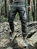 Крутые коттоновые спортивные мужские штаны удобные повседневные демисезонные серого цвета | Спортивные брюки