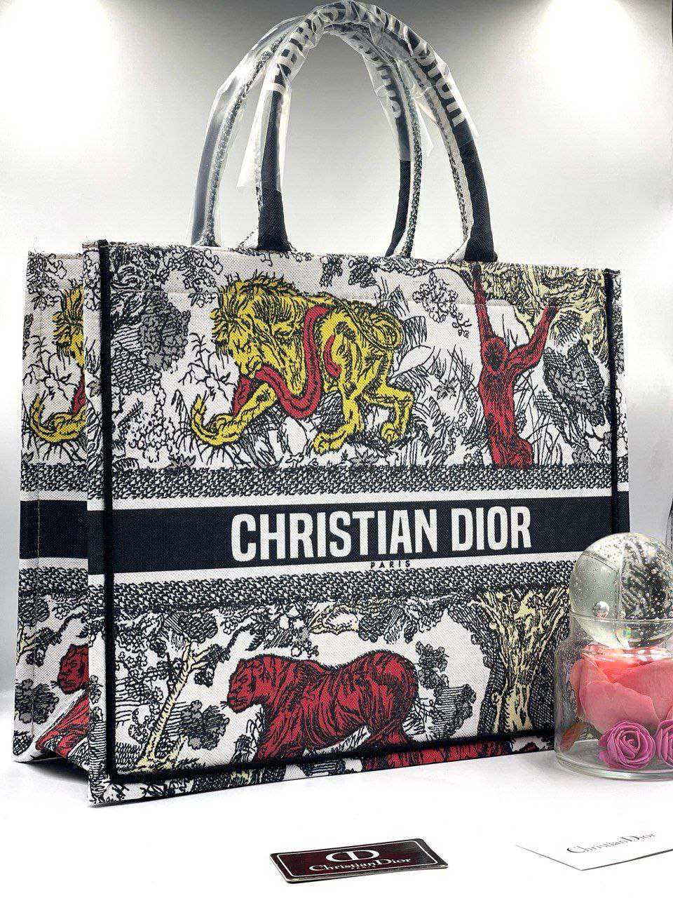 Жіноча сумка Dior, тканинний шопер, 42*35*17 см, 931136