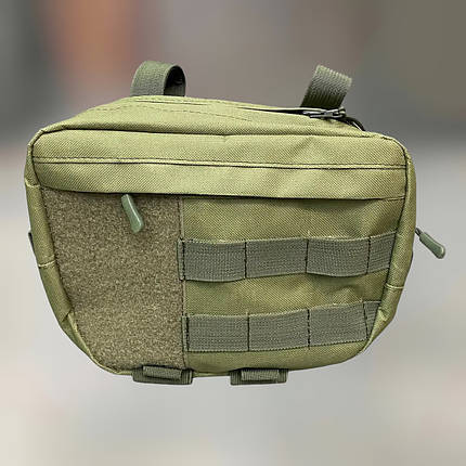 Сумка напашник для бронежилета на Моллі, напашник Олива, WINTAC, Cordura 1000D, тактичний підсумок напашник для плитоноски, фото 1
