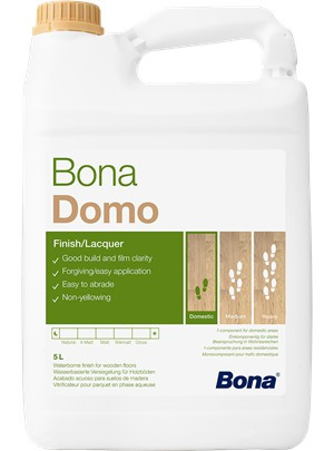 Паркетний лак на водній основі Bona Domo напівматовий 5 л