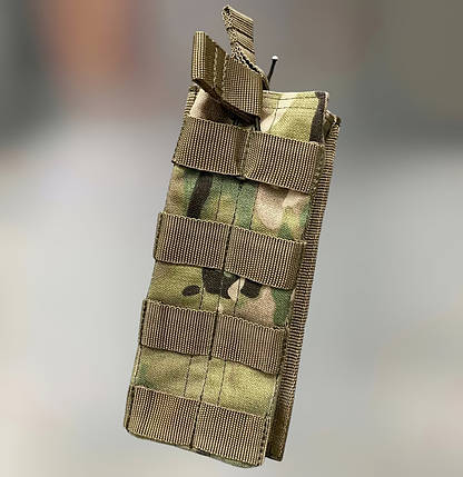 Підсумок під 2 магазини РКК (РПК) з системою Моллі, Мультикам, WINTAC,Cordura 1000D, чохол під ріжок, підсумок тактичний під ріжок, фото 2