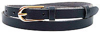 Женский кожаный ремень, поясок Skipper 1,5 см темно синий 1368-15 DS