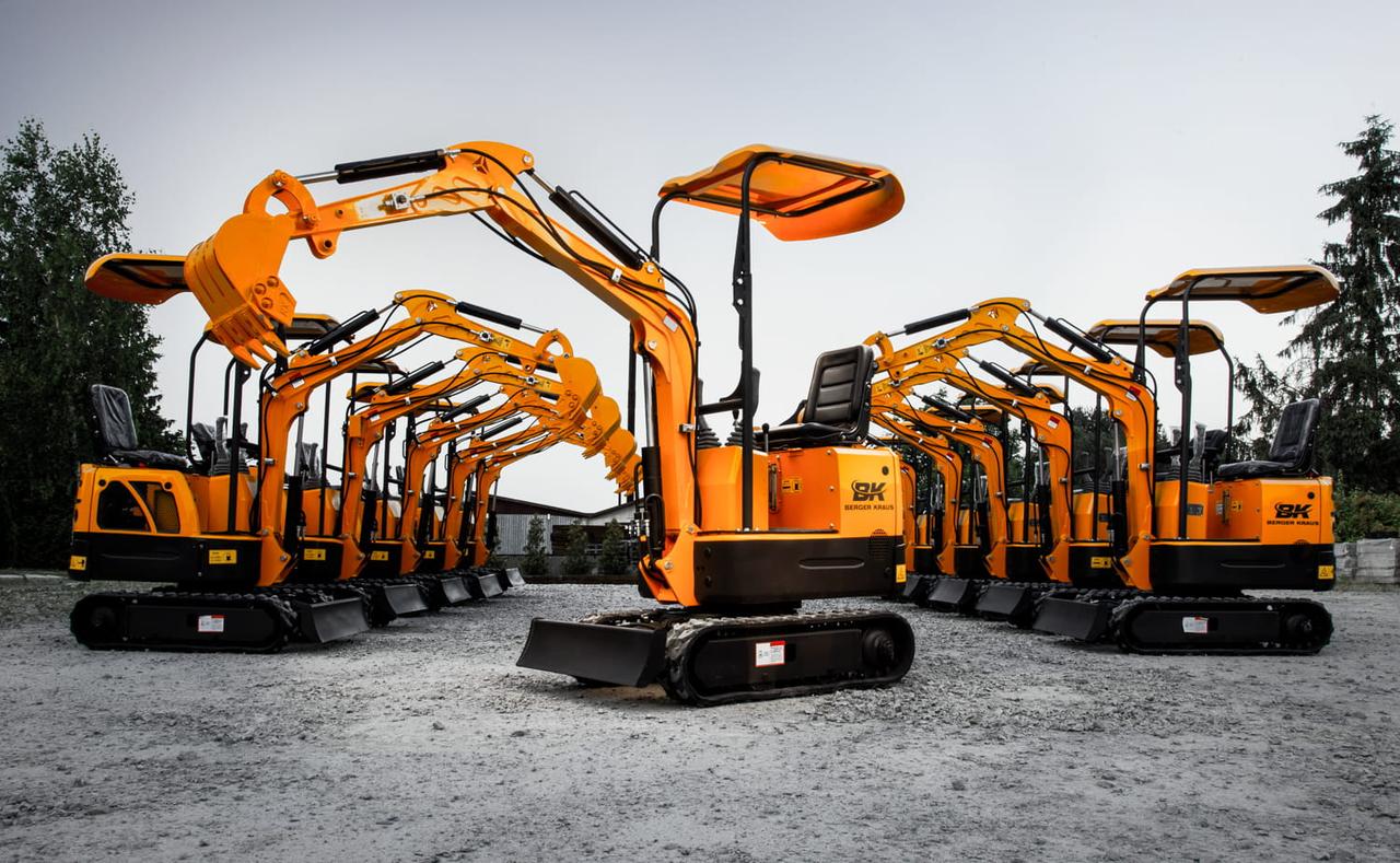 Міні-екскаватор Berger Kraus BK1200ASR з навісним обладнанням KUBOTA на торсіонній рамі з регульованими гусеницями