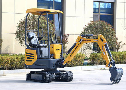Міні-екскаватор Berger Kraus BK1250ASR поворотна стріла регульована гусениця з ковшем 380мм, фото 1