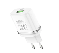 Сетевое зарядное устройство Hoco Smart QC3.0 charger White (C12Q)