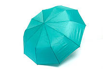 Яскравий жіночий парасольок напіватомат бірюзовий Арт.061Д-3 Feeling Rain (cican)