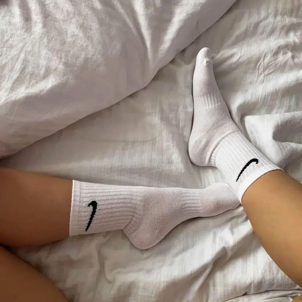 Спортивні жіночі шкарпетки SuperSox високі білі Nike, 5 пар/36-40р.