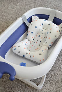 Ванна складна силіконова з матрациком El Camino Crown 1105, blue