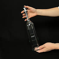 Пляшка 750мл для "Оцет" з дозатором чорна