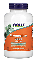 Magnesium Caps 400 мг - 180 капсул - NOW Foods (Магний в капсулах Нау Фудс)