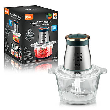Подрібнювач RAF R-7040 2 л. скло 800 Вт 6 лез (12 шт./яский)