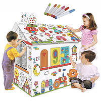 Домик раскраска картонный с фломастерами Детский набор для творчества (60165)