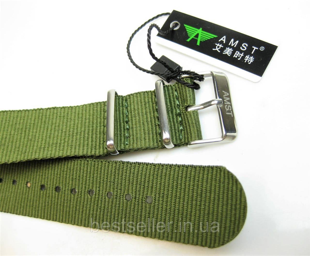 Нейлоновий ремінець AMST MILITARY GREEN 22 mm