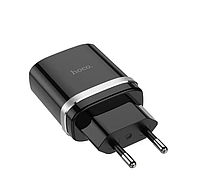 Сетевое зарядное устройство Hoco Smart QC3.0 charger + кабель Micro USB 1м Black (C12Q)