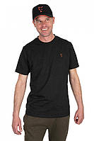Футболка Fox Collection T-Shirt Black Marl Orange Logo