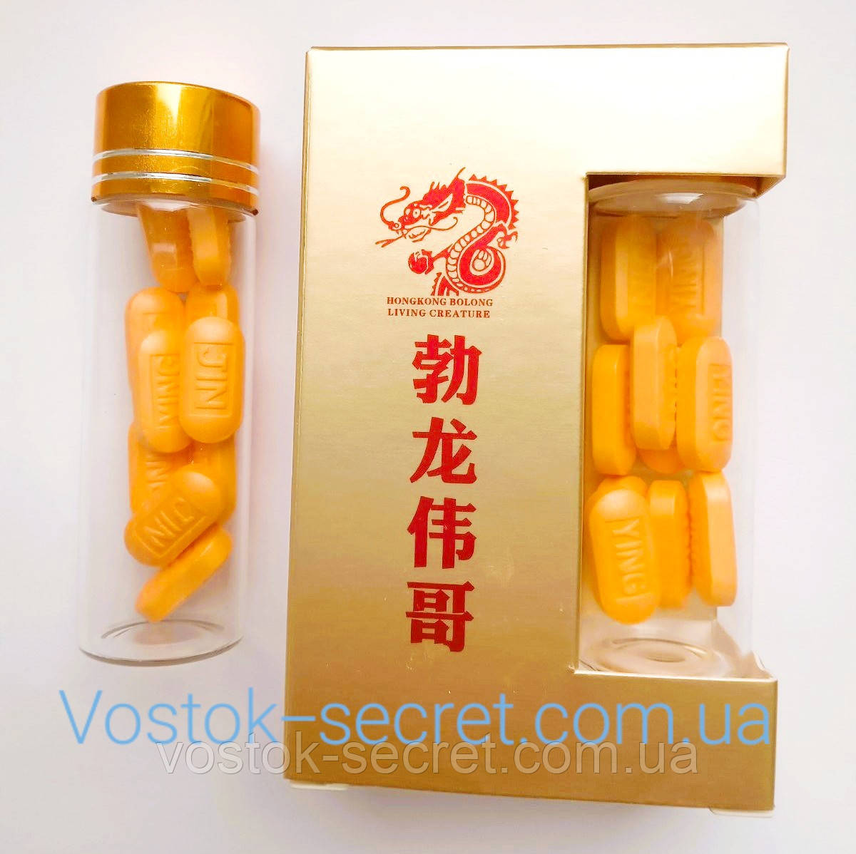 Золотий Дракон - натуральний китайський препарат для потенції. 10таблеток