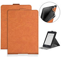 Противоударный флип чехол Amazon Kindle Paperwhite 1/2/3/4 6" Leather case brown + подарок защитная пленка