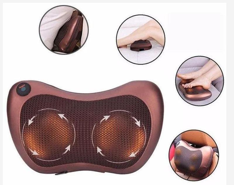 Массажная подушка для дома и машины Massage pillow на 6 роликов - фото 3 - id-p1899976654