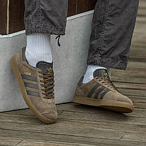 Чоловічі Кросівки Adidas Gazelle Brown Khaki / Адідас Газелі Коричневі з Хакі, фото 4